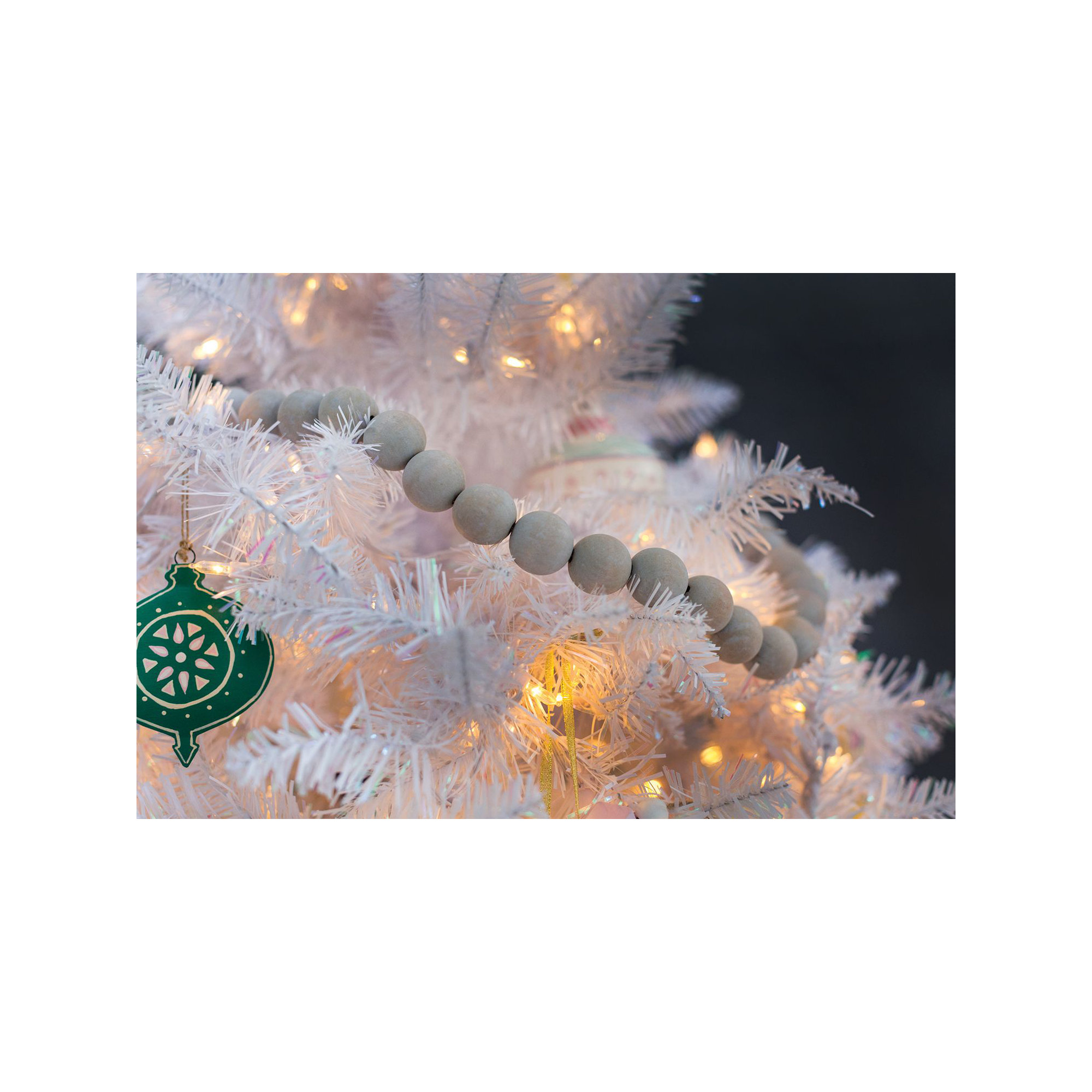 6'2" Gray Bead Novelty Garland