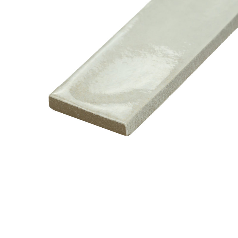 Carreau de porcelaine italien zellige 2 "x 8" Moroccan, Blanc Bianco