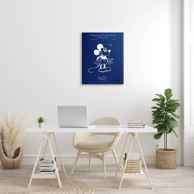 Caricature de personnage de souris par Karl Hronek, H 30 po x l 24 po x P 1,5 po
