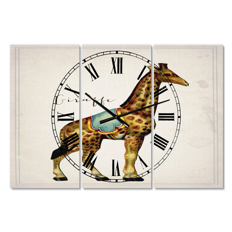 Horloge murale 3 panneaux