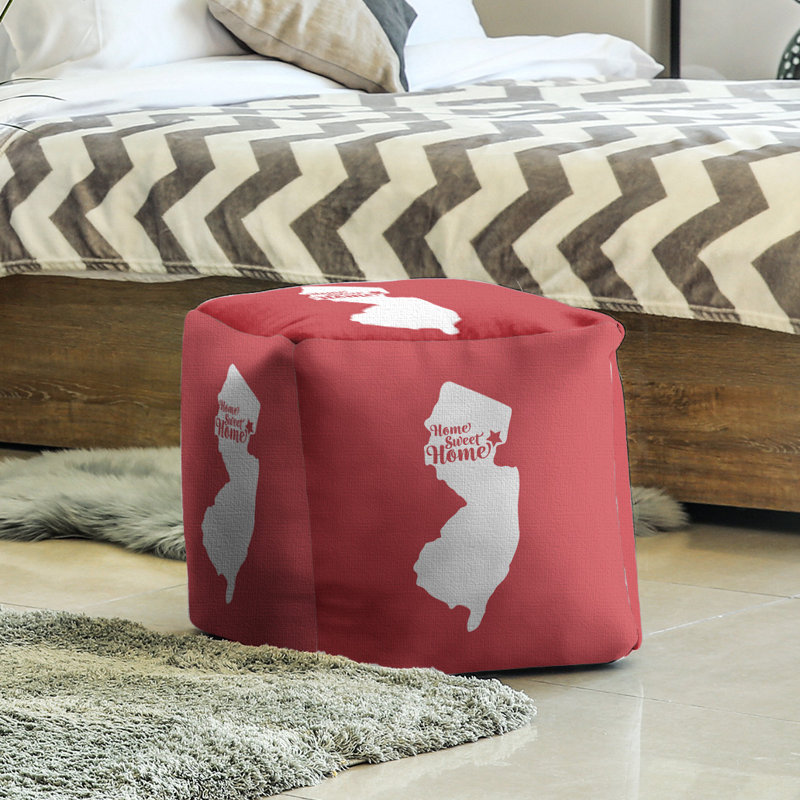 Repose-pieds à cubes newark the home, Rouge