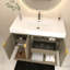 Ensemble de meuble-lavabo mural 42 po avec portes et tiroir intérieur Stella-258560337