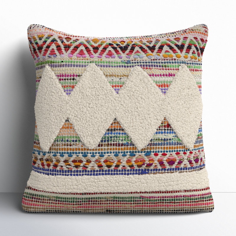 Amara 18" Multicolor Embroidered Cotton Throw Pillow Set