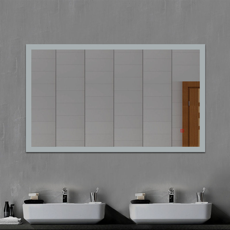 Illuminated Led Bathroom Mirror With Demister | Single Touch Sensor Switch, 70cm H x 120cm W