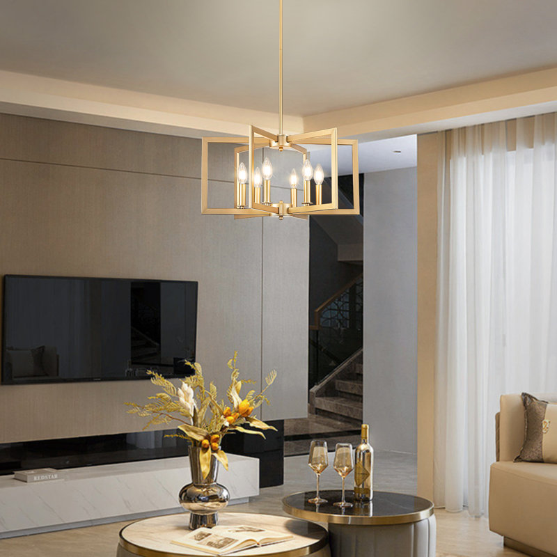 Lustre géométrique à 6 lumières Naiara
