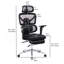Fauteuil de bureau ergonomique avec support lombaire à massage, appui-tête 4D et accoudoirs 5D, dossier réglable haut et profondeur d'assise (noir)