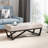 Sophisticated With Upholstery And Elegant Leg Construction Rectangular Faux Wood Soft Button- Seat Chic Design