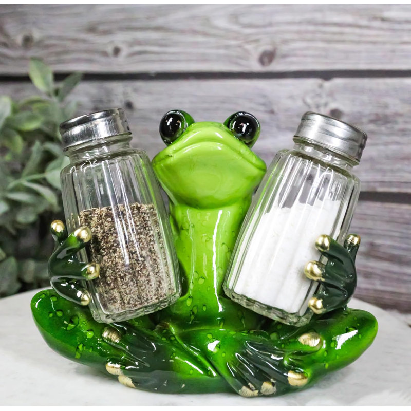 Ensemble de figurine porte-crapaud vert