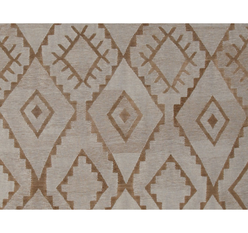 Geometric Area Rug in Brown