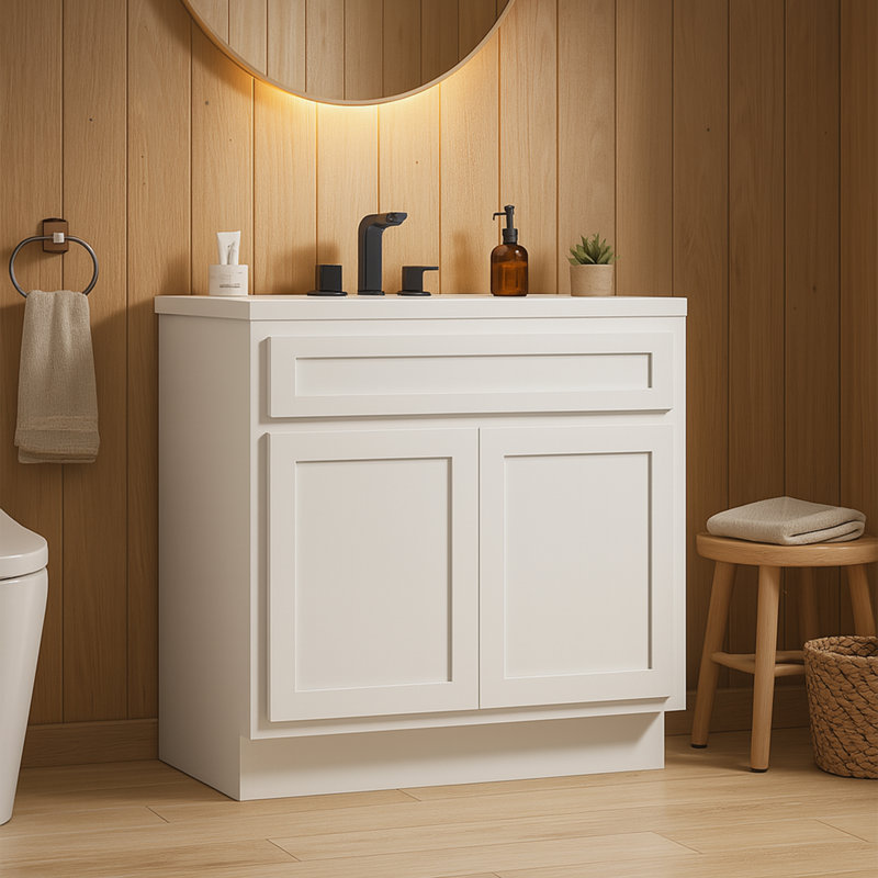 33'' Single Bathroom Vanity Base Only, White