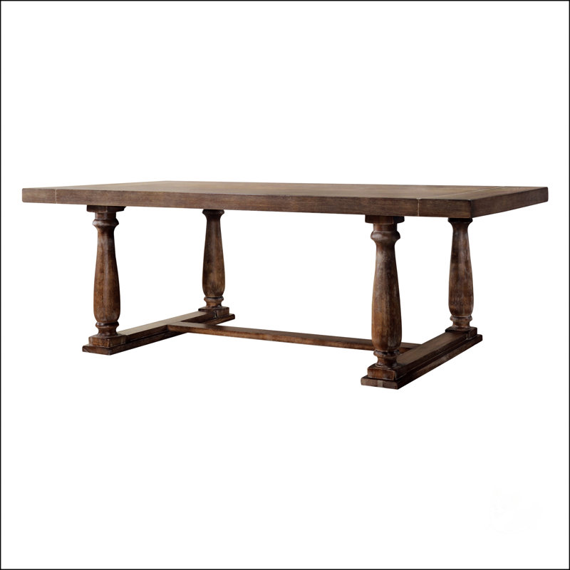 Table de salle à manger patinée, Chêne