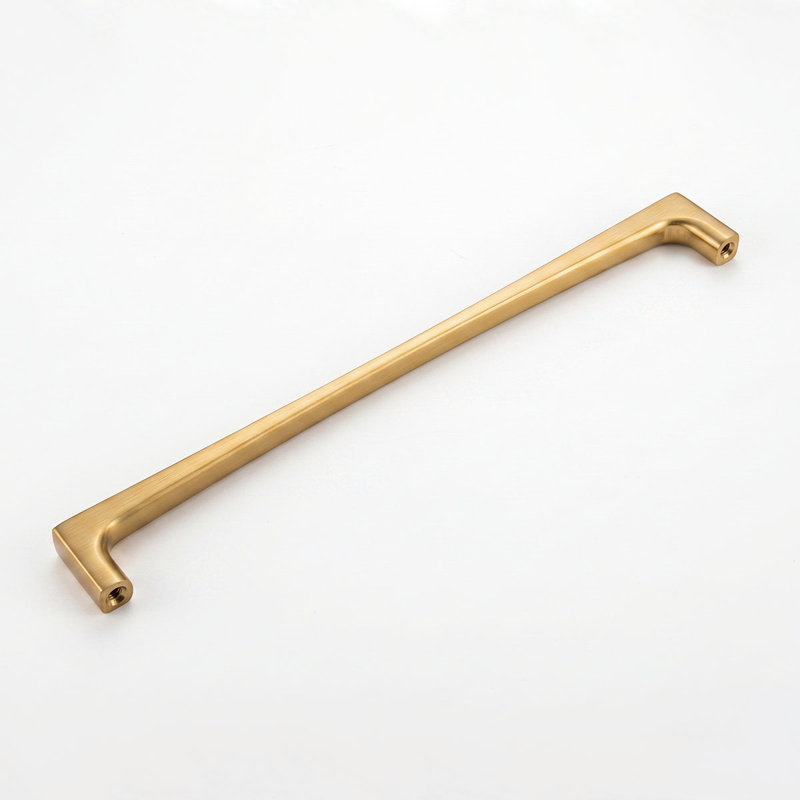 （10Pack Pull Poignée d'armoire courbée moderne en alliage de zinc pour armoires, tiroirs et meubles, 12", Brushed Brass