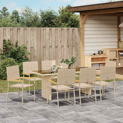 8 - Person Patio Dining Set Rectangular Table