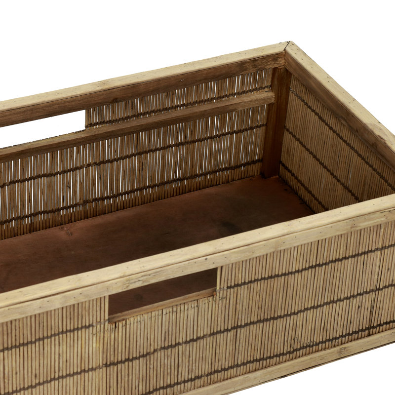 17 Stories Aliia Bamboo Basket, Brown