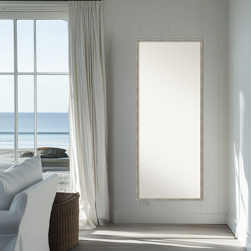 Miroir pleine grandeur en bois non biseauté, cadre en bronze Pearce - miroir de plancher, miroir mural, Belvédère bronze