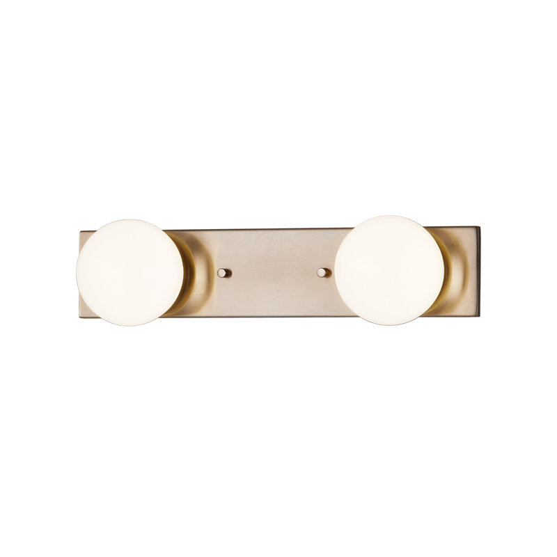 Yassen Dimmable LED Bath Bar, Brushed Brass, 2