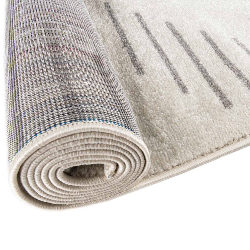 Laidy Striped Indoor Rug, Square 5'3"