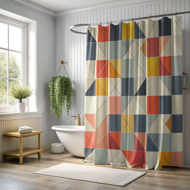 Rideau de douche Imed, H 74 po x l 71 po