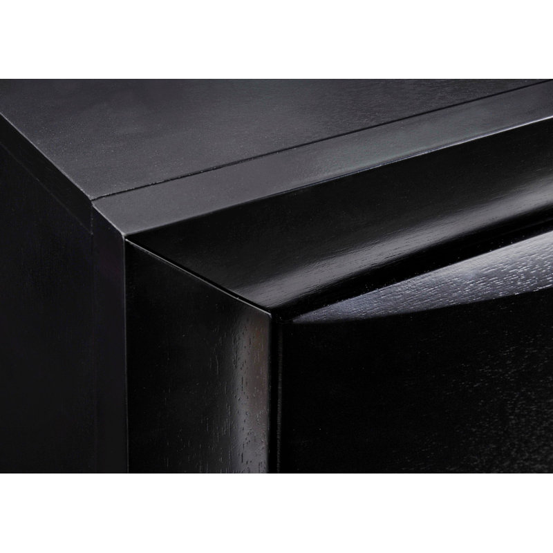 Ensemble de chambre avec lit plateforme de rangement Rodnell 3-1_Kathlyn, Noir, Très grand