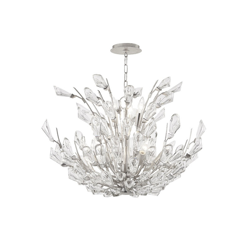 Tulip 4 - Light Semi Flush, Silver Leaf