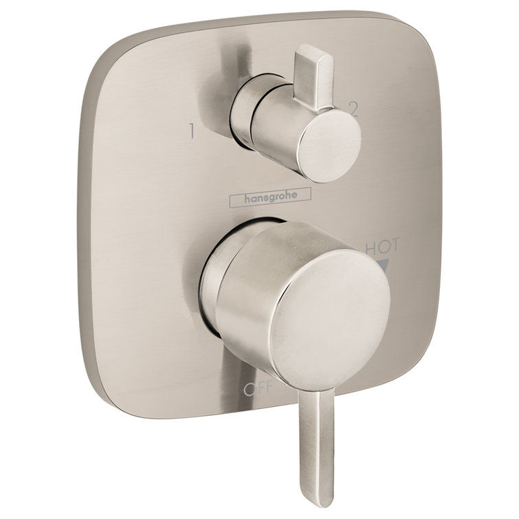 Hansgrohe Ecostat Modern -Handle 6-Inch Wide Pressure/ Shower Balance Valve Trim Only