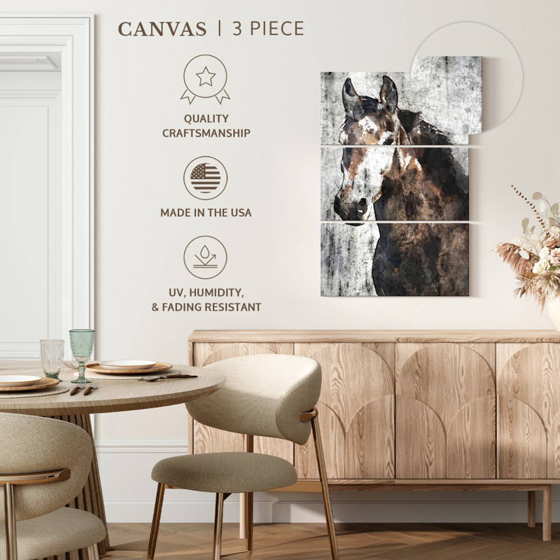 Portrait de cheval Brampt II, H 57 po x l 36 po