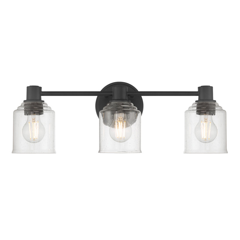 Meuble-lavabo à 3 lumières de 22,5 po de largeur Vessair, H 7,5 po x l 22,5 po x P 6 po, Noir, Trois lumières