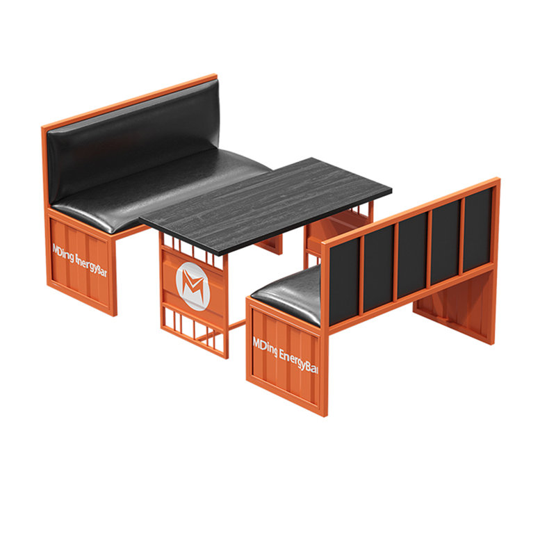 Solid Wood Top Trestle Dining Set, 29.6”H x 47.3”L x 23.7”W, Orange