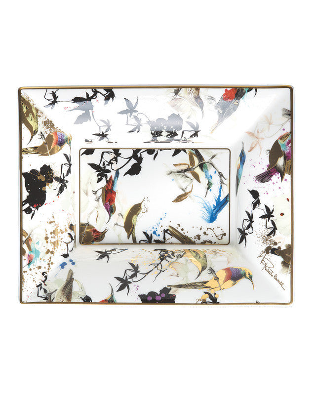Tray GARDEN'S BIRDS Rectangular Large