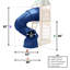 Glissade à tube rapide Quick Connect pour terrasse de 5 pi, bleu-20245463