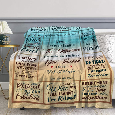 Cadeau de retraite pour femme, cadeaux de retraite pour femme, couverture de retraite pour femme, couverture souple pour canapé-lit 30 po x 40 po