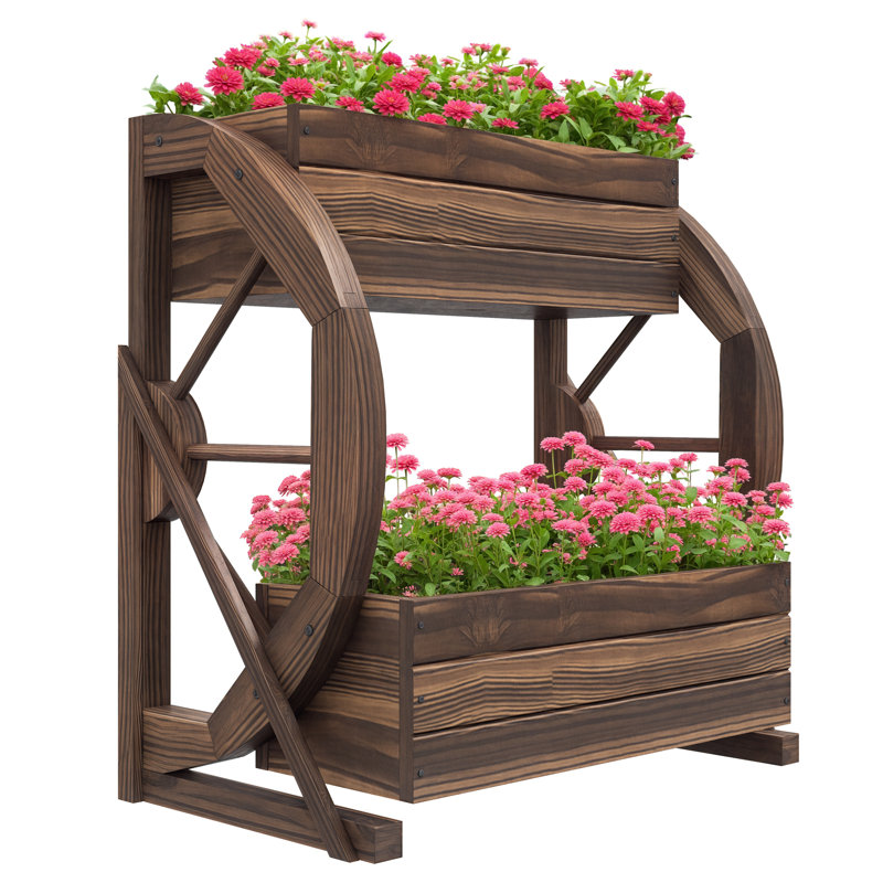 Ashanae Wood Elevated Planter