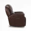 Canapé inclinable en cuir véritable de 43 po avec accoudoirs coussinés