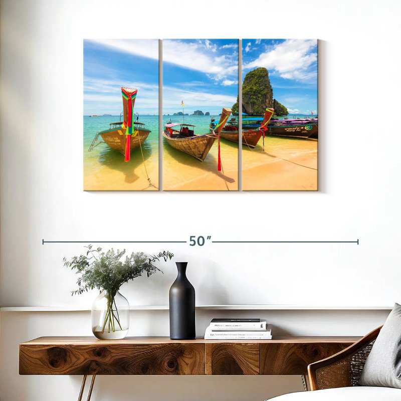 Gillard Thailand Long Tail Boats, 24" H x 38" W