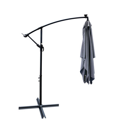 2x3m Outdoor Patio Umbrella With Solar - , Waterproof, For Deck Backyard Pool Area Led Lighted Windproof, Protected,