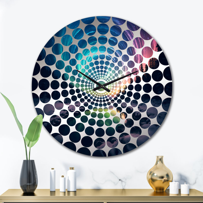 Horloge murale Ethereal Northern Lights Water Reflections - Northern Lights, Très grand