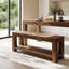 Upholstered Bench with Shelves