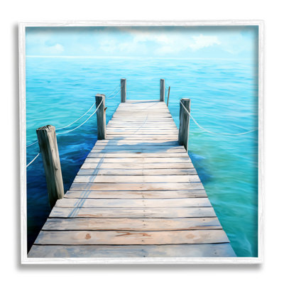«Ba-086», encadré «Coastal Dock Landscape on Canvas» par Ray Powers