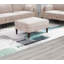 Magnifique repose-pieds rose avec tissu Morgan