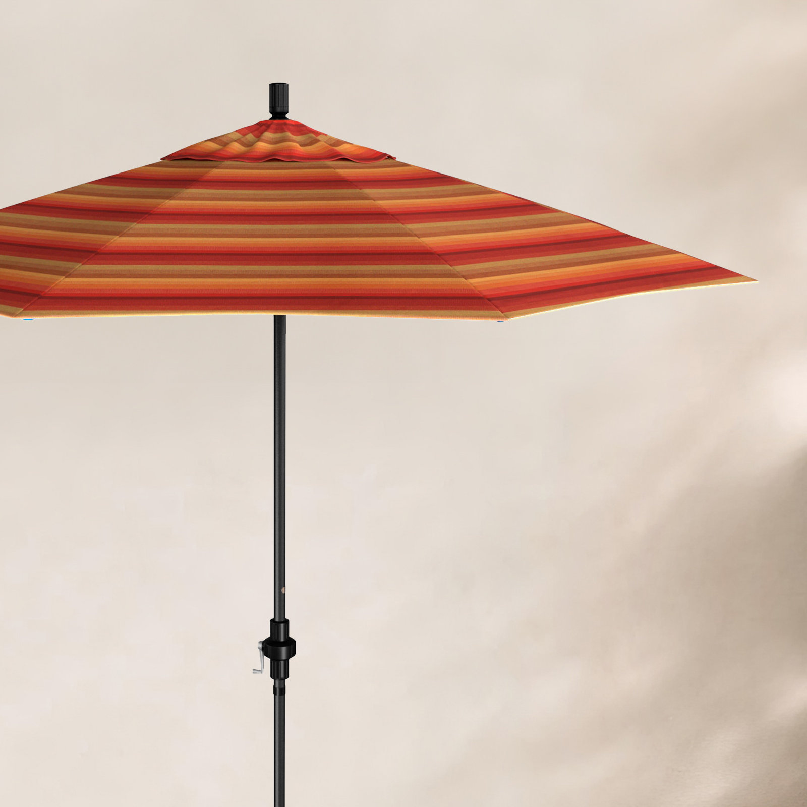 Garita 9' Sunbrella® Market Umbrella, Stone Black, Astoria Sunset Sunbrella®