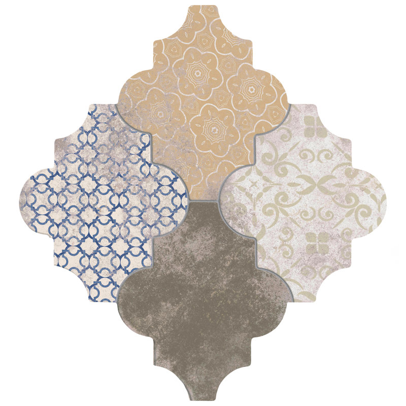 Riga 24" x 22" Ceramic Patterned Wall & Floor Tile