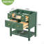 Meuble-lavabo de salle de bain 30 po sans lavabo, meuble-lavabo simple autoportant avec 5 tiroirs, armoire de rangement en bois massif