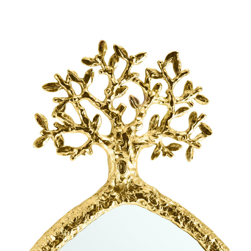 Tree Of Life Metal Wall Mirror, Gold
