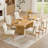 Upholstery Solid Wood Dining Chair with Natural Finish-2118711386