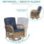 Ensemble de chaises berçantes pivotantes 3 pièces Vreeland-1078801460-1176389727