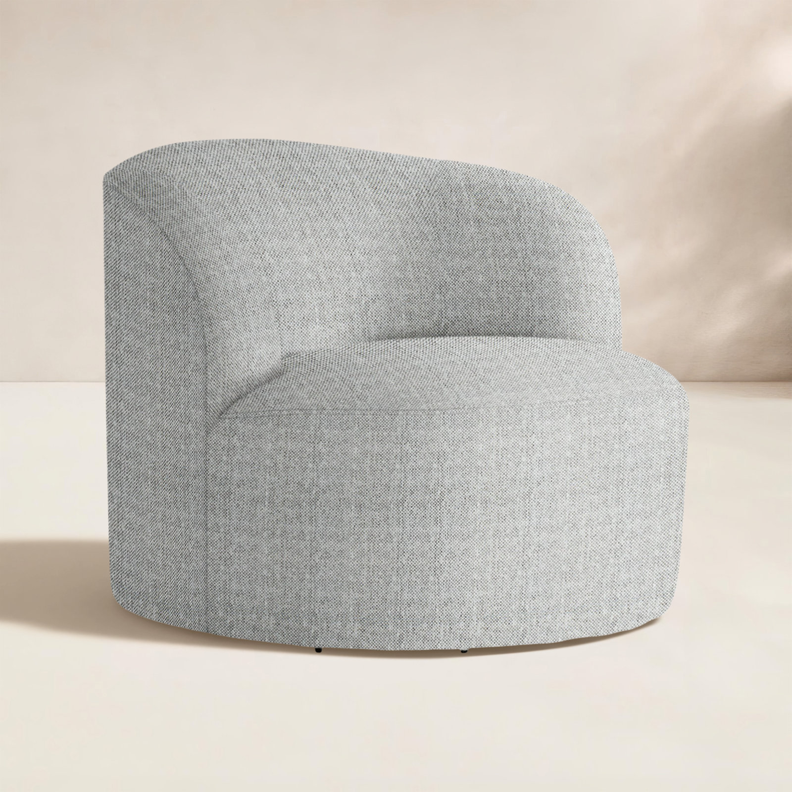 Mulia Sunbrella® Swivel Patio Lounge Chair, Light Grey/Dark Grey Linen 6032-110