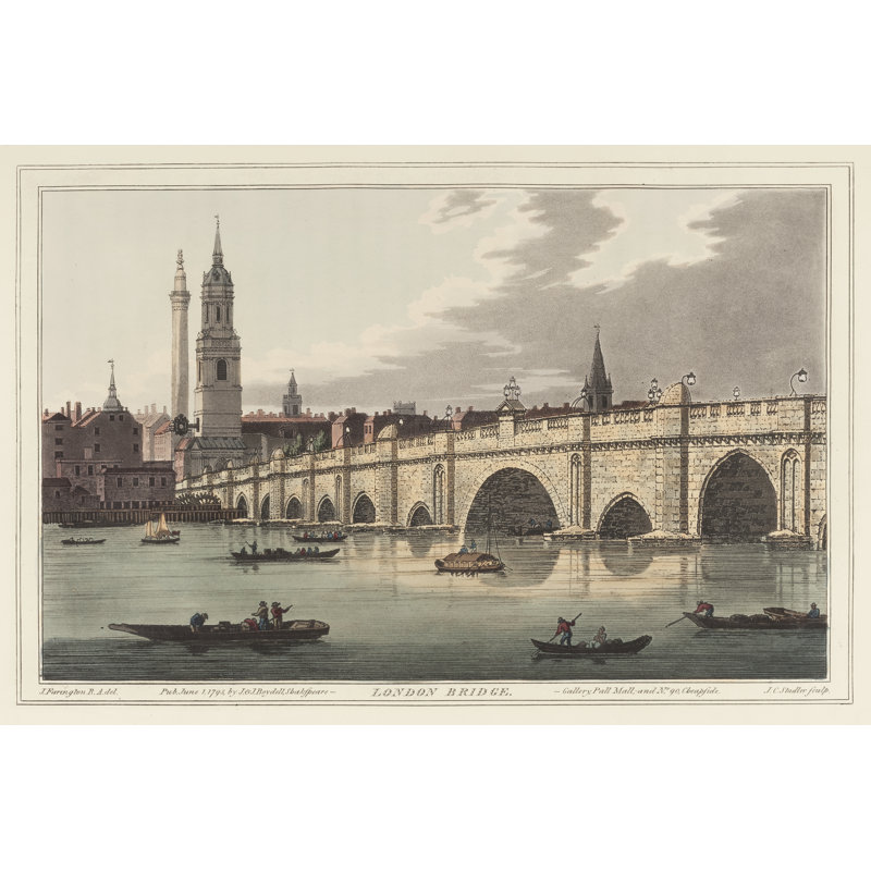 London Bridge by Joseph Stadler - Wrapped Canvas Painting, 81cm H x 122cm W