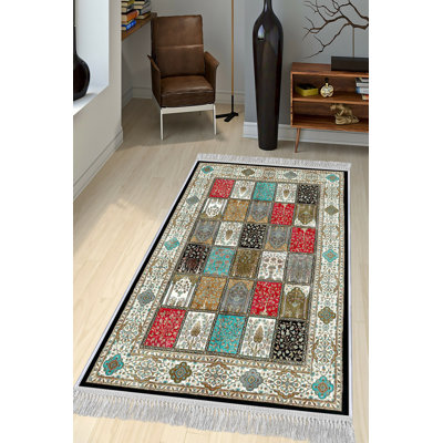 Luxury Hall Carpet - 100% Velvet Fabric, 3.3 x 9.8 ft | 100% Cotton Sole, Pile Height: 0.4 in, Total Height: 0.5 in | Antibacterial, Non-Slip, Machine Washable, 3D Digital Printing | Elegant Design for Home Décor
