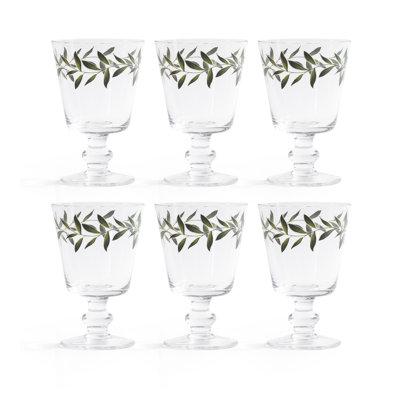 Kallan Leaves Water / Wine Stemware, Set of 6
