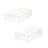 iDesign Recycled Plastic Pantry Storage Organizer Bin with Handles, Set of 2, Clear Bins